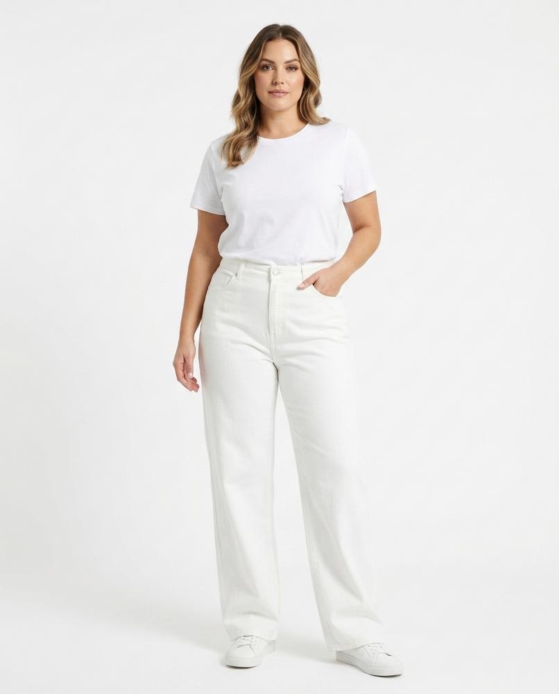 Heidi Outlet - Lymar | Weitgeschnittene Einfarbige Hose Damen
